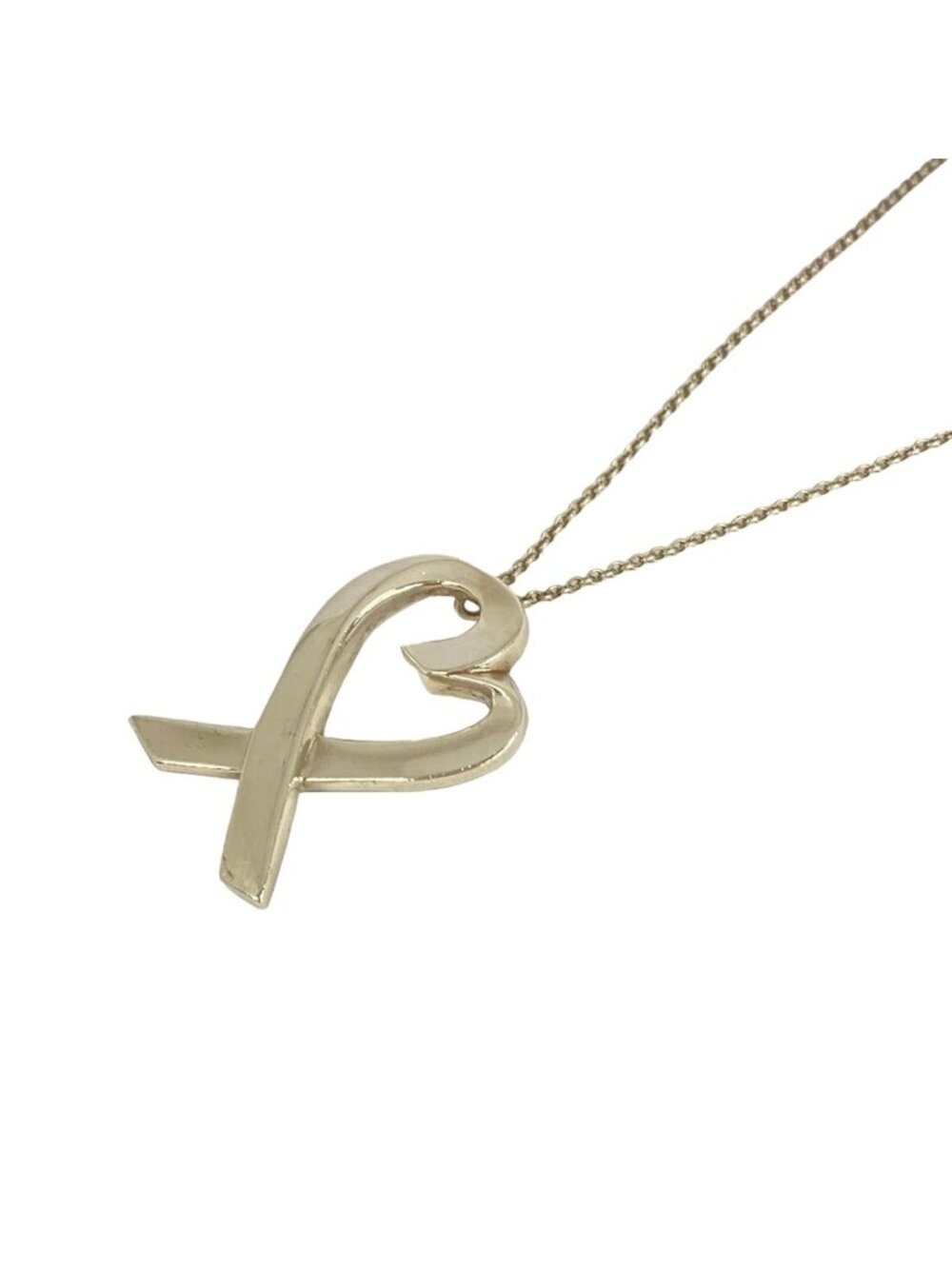 Tiffany & Co Necklace Loving Heart Silver Long